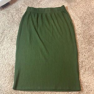 Olive Green Mid-skirt